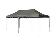 Festnight Tente de Reception Tente de Jardin chapiteau Jardin en métal tonnelle Pliante 3 x 6 m Anthracite
