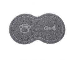 Tapis dalimentation en silicone pour animaux, SunAter Tapis pour Gamelles de Chien Tapis dalimentation PVC antidérapant imperméable pour animaux de compagnie pour chat et chien