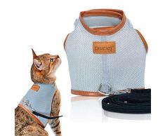 PiuPet® Harnais Chat, Laisse de Chat de 1,20 m, Parure pour Chat sûre, Collier pour Chaton, Taille S