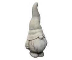Deko-Shop-Hannusch Klocke Terracotta Wichtel/Nain de Jardin Amusant – Hauteur cm – Figurine décorative pour lextérieur/Le Jardin décoration Klein: 37cm Schlicht Grau