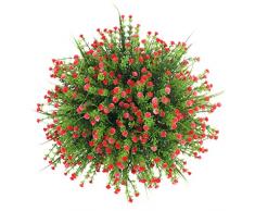 Houda Arbuste artificiel 4 branches d'eucalyptus en plastique pour intérieur ou extérieur Idéal pour décorer une maison, un jardin, un bureau, une véranda, un mariage