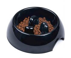 SuperDesign Gamelle Anti Glouton pour Chien Chat, Gamelle Alimentation Antiderapante Qui Favorise Une Prise de Nourriture Plus Lente, Bol Mélamine Interactive Anti Ballonnements