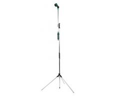 VONROC Douche de Jardin/Lance d’arrosage télescopique 2-en-1 – Hauteur réglable 149-190cm, Pomme de Douche réglable à 180°