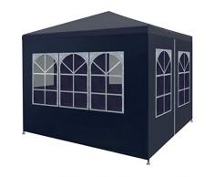 vidaXL Tente de Réception Bleu Tonnelle Chapiteau Pavillon de Jardin Patio