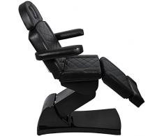 Ukiki Fauteuil de Massage Electrique 4 Moteurs Electro Hydrauliques Réglables Fauteuil de Détente Personnes Télécommande Portable Facial Massage Salon Table de Lit Spa Chaise Tattoo Massage Noir
