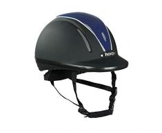 Horze Casque déquitation Réglable Pacific Defenze, VG1, Noir/Bleu foncé(BL/DB), S-M
