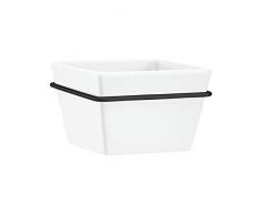 AmazonBasics Jardinière murale, carrée - Blanc/Noir
