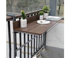 PENGFEI Table Suspendue Balcon Pliable Tables Basse De Plein Air Table À Manger, Support Métallique, 3 Tailles (Taille : 100CM)