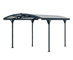Chalet et jardin Carport Alu-Hispano 5000-13,71M, Gris, 13,71 m²