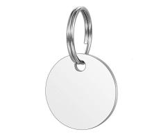 HooAMI Médaille Chien Chat Identification Gravure Personnalisé Prénom Adresse Tel en Acier Inoxydable avec Service Gratuit de Gravure pour Mini Chien/Chat