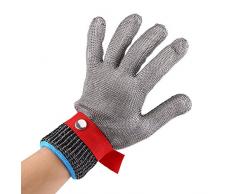 Yosoo Bras anti-coupure étui de protection en acier inoxydable Gants de jardinage Boucher Verre usine travail Outil de protection de sécurité, multicolore
