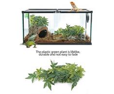FTVOGUE Usine de Simulation Faux Feuilles Reptile Terrarium Aquarium Fish Tank Décor sous-Marin Ornement(40cm/15.75in)