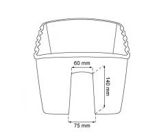 TERRA Bac à Fleurs Crown, Blanc, 39 cm