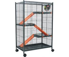 Zolux Cage pour Chinchillas/Furet/Rat Orange 72 x 43 x 107 cm