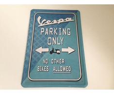 Vespa Scooter Parking Only - Tin Sign with Parking Garage Carport 1 by Blechschild