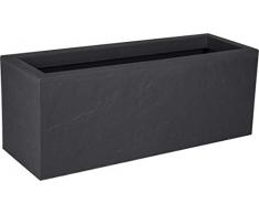 EDA Volcania Up Jardinière, Gris Anthracite, 80 cm