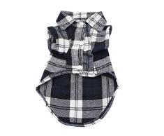 YAODHAOD Chemise à Carreaux pour Chien,Vêtements à Carreaux pour Chats Chemise Douce et Confortable (M,Noir)