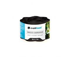 Cellfast Bordure pour parterres de Fleurs palissades palissade ondulée clôture de Jardin Noir 10cm x9m Noir