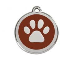 RED DINGO Médaille pour Chien Patte Marron 30 mm