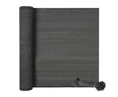 EUGAD Brise-Vue Renforcé en HDPE 1,2x25m avec Corde de 54m,Pare-Soleil Protection de la Vie privée du Balcon Protection Contre Le Vent la poussière Le Soleil Anthracite 0068FFW