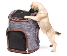Migosset Sac à Dos pour Animaux - Sac de Transport pour Chien Chat jusquà 15 kg - 30 x 24 x 41 cm