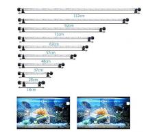 MLJ Éclairage LED daquarium pour aquarium Lumière amphibie Étanche Blanc & Bleu/RGB 9 tailles