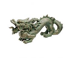 Design Toscano EU9306 Statue de Dragon Chinois dEtang de Koi Résine