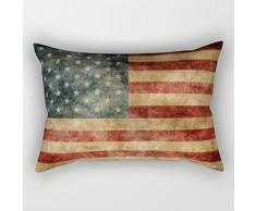 ymot101 Drapeau Américain Rectangle Housses de Coussin 30 x 50 cm Décoratif Rectangle Taies doreiller Taie doreiller pour Le Salon Home Decor