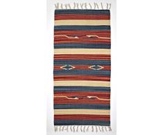 Sobel Tapis Kilim New gabbeh Dimensions 55 x 170 Riga Brique Beige et Bleu