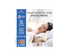 Bleu Calin Couette Protection Totale Anti acariens Sanitized 400 GR/m² (Couette Anti acariens Blanche, 140 x 200 cm pour lit 1 Place 90 x 190 cm)