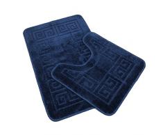 Pauwer Lot de Tapis de Bain 2 Pièces Tapis de Bain Antidérapants et Piédestal pour Salle de Bain Lavable en Machine