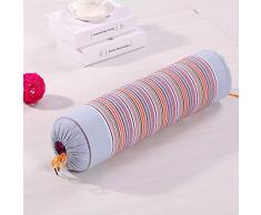 Hypoallergénique souple Hollowfibre synthétique Anti Tous Cervicale soins infirmiers Vertebra longues à rayures oreiller Sarrasin Oreillers coton Sleeping oreiller (rouge) Les oreillers beau et délica