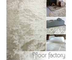 Tapis Shaggy longues mèches Prestige beige crème 200x290 cm - tapis doux à poils extra longs