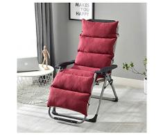 GELing Coussin Bain de Soleil Bain, Coussins Moelleux Confortables Coussin de Chaise Longue Coussin de Jardin Coussins de Jardin pour Matelas Mat Tatami，Vin Rouge,125X50X12cm