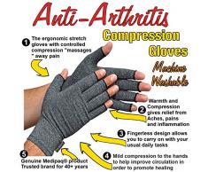 Medipaq - Anti-Arthritis Gants (La Paire) - Apportant Chaleur Et De Compression Pour Aider A Augmenter La Circulation Réduire La Douleur Et Favoriser La Guérison (1x Paire - Grand)