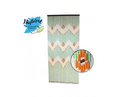 Rideau de porte en bambou naturel, couleur havane Durable, sans plastique, 90 x 200 cm, pour la maison et bien plus encore.