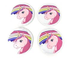 MC-Trend® Ensemble de 4 Chauffe-Mains Chauffe-Main Unicorn Licorne pour Les Doigts Chauds en Automne et en Hiver