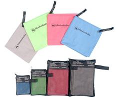 AdventureAustria Serviette Microfibre Sport Serviette Compacte 35cm x 40cm - Légère Séchage Rapide Très Absorbante Matière. Idéale pour Yoga Fitness Voyages etc. Mallette de Transport Incluse. (Bleu)