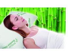 Oreiller en fibre de bambou - 40 x 70 cm - anti-transpiration - anti-acariens