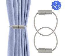 OOTSR Embrasses de Rideaux magnétiques Robustes, Pinces à Rideaux Retenues de Cordons de Rideaux Bracelets de Rideaux pour Traitement des fenêtres des Chambres à Coucher du Bureau à Domicile (Gris)