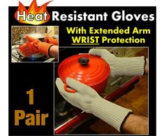 Gants Longs Anti-Chaleur pour Four, Medipaq® - Tenez vos plats brûlants en toute sécurité ! Gants robustes pour four à usage professionnel et domestique