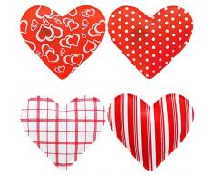 MIK funshopping Out of The Blue Lot de 4 Chauffe-Mains en Forme de cœur, chaufferettes, Contre Les Mains Froides en Hiver