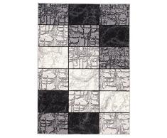 Tapis Moderne Design Carré Gris Differentes Dimensions (80 x 150 cm)