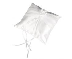 Rayher 89811102 coussin porte alliances 18 x 18 cm sachet tülldeko (blanc)