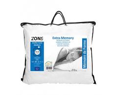 ZONS Oreiller CarrÃ© Aloe Vera 60X60CM MÃ©moire De Forme Blanc