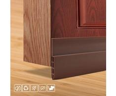 Hulameda Bande détanchéité adhésive en caoutchouc pour bas de porte Pour le bruit et l’économie dénergie, Coque enlargeur: 5,1 cm, longueur: 99,1 cm., marron