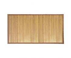 iDesign tapis de bain, grand tapis cuisine, couloirs, salle de bain ou toilettes en bambou, tapis de cuisine ou de salle de bain étanche, marron clair