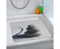 WENKO 23153100 Tapis antidérapant de douche Sand and Stone, Beige, 54x54 cm