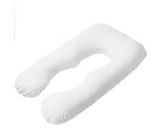 HOMFY Oreiller de Grossesse, Oreiller en Forme de U, Oreiller de Maternité, Oreiller d’Allaitement, Soutient Tout Le Corps, déhoussable et Lavable