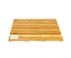 woodluv Elitehousewares Corbeille Deluxe rectangulaire de Bambou Tapis de Bain